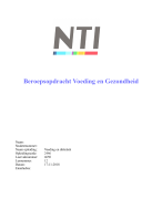 Beroepsopdracht voeding en gezondheid