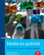 'Media en publiek: theorieën over media-impact' (Boer & Brennecke) - hoofdstuk 1 tm 5 8 9 10