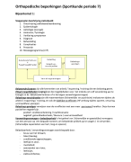 Orthopedische Beperkingen samenvatting (Sportkunde jaar 2, periode 3)