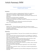 IMM Articles Summary