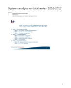 Samenvatting systeemanalyse en databanken 2016-2017 EN examenvragen
