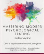 Samenvatting Diagnostiek en Assessment: Mastering modern psychological testing 
