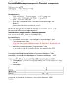 Samenvatting: Formuleblad campagnemanagement