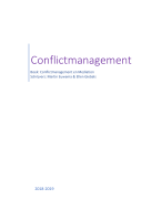 Samenvatting conflictmanagement & mediation