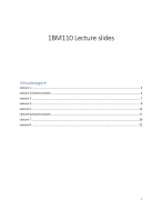1BM110 Data Analytics for Business Intelligence, summary lecture slides
