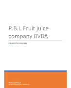 Financiële analyse Fruit Juice Company
