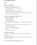 Summary Management of Product Innovation (2019) 