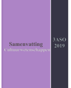Samenvatting cultuurwetenschappen examencommissie 3de graad ASO 2019