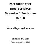 Samenvatting Methoden voor Media-analyse (Deel 2)