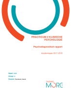 Psychodiagnostiek 3 KLP Opdracht: Samenstellen van een onderzoeksbatterij en opstellen van toetsingscriteria 