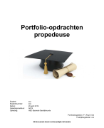 Portfolio opdrachten Propedeuse fase 1 - HBO Bachelor Bedrijfskunde - Resultaat: Behaald - schooljaar 2018/2019