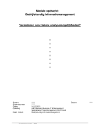 NCOI - Business IT & Management - Bedrijfskundig informatiemanagement- Moduleopdracht - Cijfer 8.0