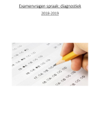 Examenvragen spraak diagnostiek 2018-2019