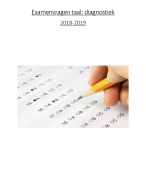 Examenvragen taal diagnostiek 2018-2019