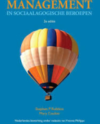 Samenvatting Management in sociaalagogische beroepen