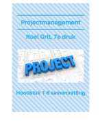 Samenvatting projectmanagement Roel Gritt