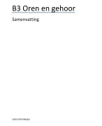 Samenvatting KVS B3 oren en gehoor