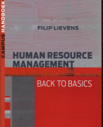 Samenvatting handboek Human Resource Management