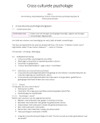samenvatting crossculturele psychologie