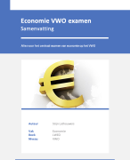 Samenvatting Economie - Monetaire zaken - bovenbouw VWO