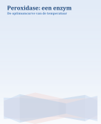 Peroxidase enzym: de optimumcurve van de temperatuur