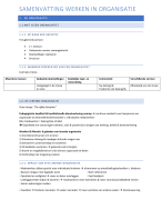 Werken in organisatie samenvatting