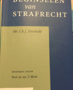 Samenvatting beginselen van strafrecht Mr.Ch.J. Enschedé Hoofdstuk 1 t/m 12