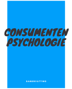 Samenvatting - Consumentenpsychologie