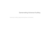 Samenvatting Advanced Auditing HRA