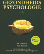 Gezondheidspyschologie toegepaste psychologie 
