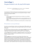 NL Collegesamenvatting HC 1 t/m 7 - Psychotherapy: Theory, Research and Practice