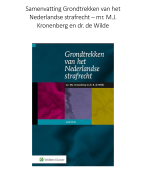 Samenvatting Grondtrekken van het Nederlandse Strafrecht