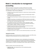 Management Accounting Summary of ALL TOPICS