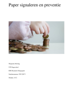paper signaleren en preventie beoordeeld met een 5.8
