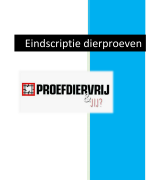 Eindscriptie dierverzorging: proefdieren