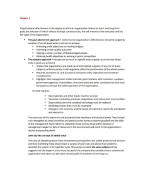 Summary Organisational Structure Chapters 3–16 (Midterm and Final Exam)