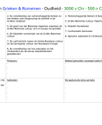  Kenmerkende Aspecten Samenvatting - II-Tijdvak 2 - tijd van Grieken & Romeinen - Oudheid - 3000 v Chr - 500 n Chr
