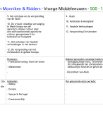  Kenmerkende Aspecten Samenvatting - III-Tijdvak 3 - tijd van Monniken & Ridders - Vroege Middeleeuwen - 500 - 1500