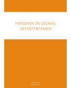  Hersenen en Gedrag Oefententamen
