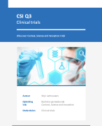 CSI Q3 samenvatting