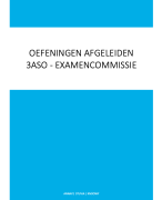 Samenvatting: Extra Oefeningen Afgeleiden: Wiskunde SMV obv Fiche 2020 Examencommissie 3e graad