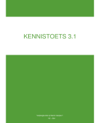 Kennistoets 3.1 samenvatting