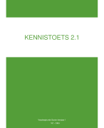 Kennistoets 2.1 Samenvatting