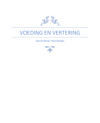 Biologie Voor Jou 5 Havo, Voeding en Vertering samenvatting