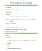 Samenvatting ongevallen en ziekte (2e jaar FVE)