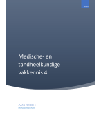 Complete onderwijseenheid Medische- en tandheelkundige vakkennis 4