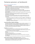 Samenvatting leerdoelen personen- en familierecht K3