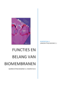 Functies en belang van membranen Biogenie 5.1