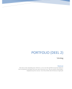Portfolio assessment (Social Work, 1e jaar): Deel 2, Verslag