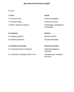 Engels Woordenschat Business English Chapter 7,9 & 11 uitgetypt